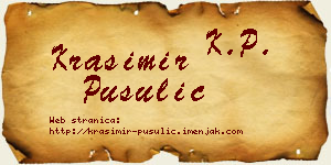 Krasimir Pusulić vizit kartica